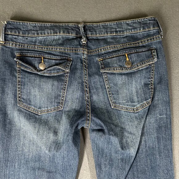 Banana Republic Factory Womens 29/8 Regular Bootcut Fit Blue Jeans Flap Pockets - Picture 11 of 11
